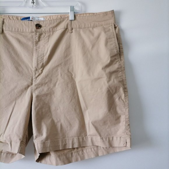 Old Navy Womens Tan Everyday Walking Stretch Flat Front Chino Shorts Size 24 - Picture 3 of 6